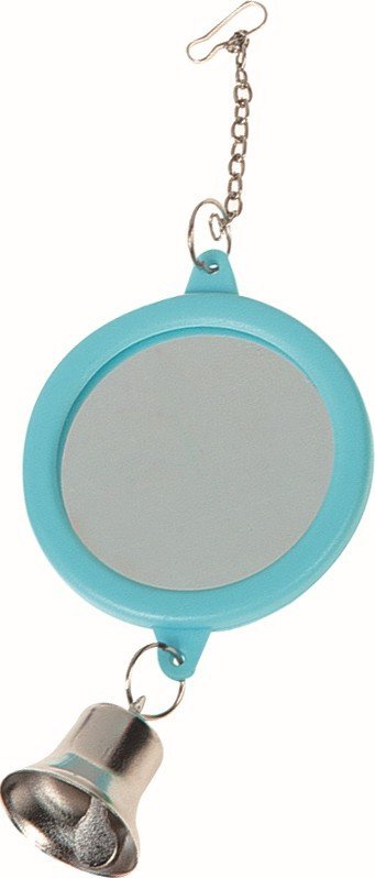 FL 100289 TOYS FOR PARAKEETS MIRROR ROUND+ BELL