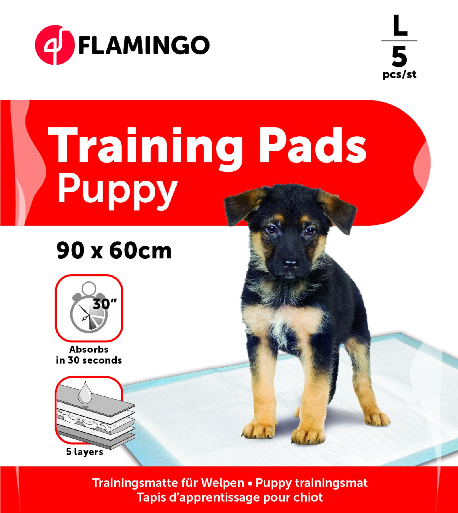 FL 1031320 Puppy trainingmat 5pcs.90x60cm -prostirka