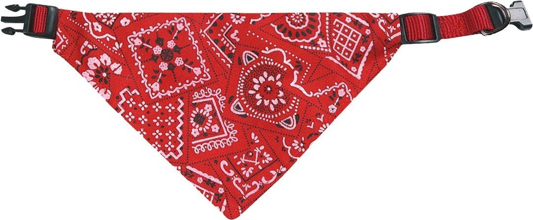 FL 505760 COLLAR+BANDANA RED 35/50CM 20MM
