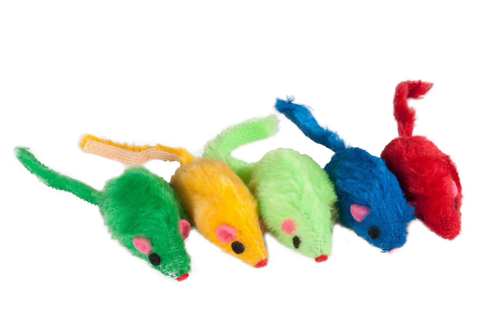 FL 46145  COLOURED PLUSHMICE 5CM 5ST/BAG
