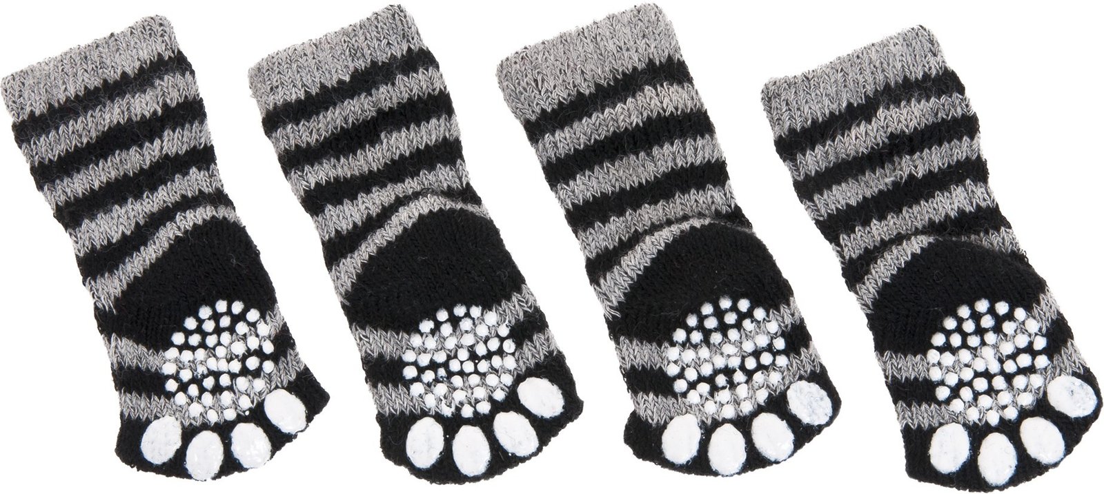 FL 15225 PET SOCKS 4 PCS/SET S BLACK/GREY