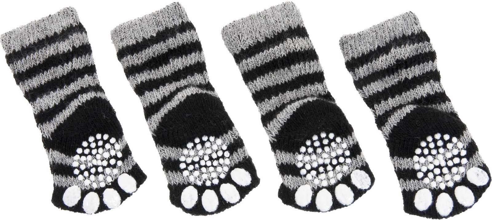 FL 15226  PET SOCKS 4 PCS/SET M BLACK/GREY