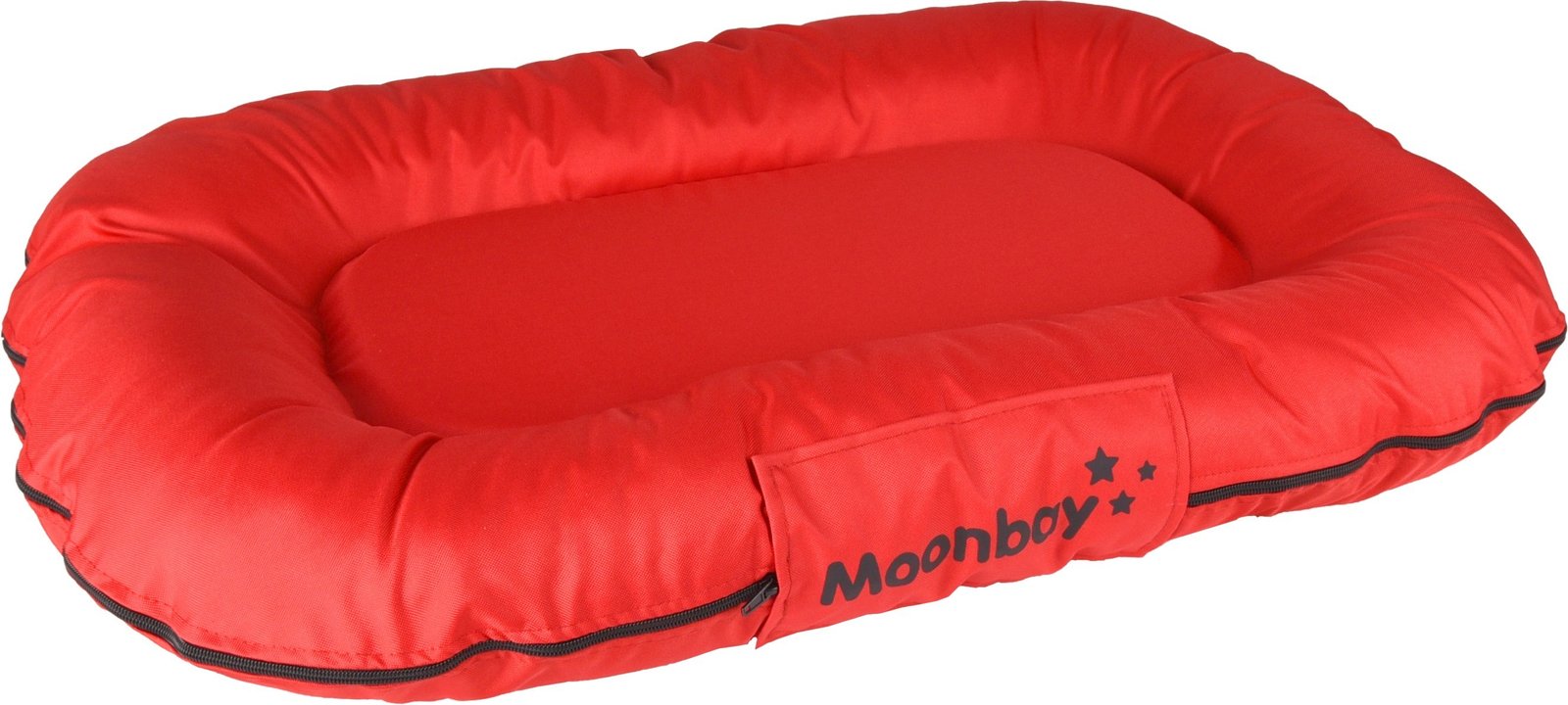 FL 517154 CUSHION MOONBAY OVAL RED 80x60x14CM