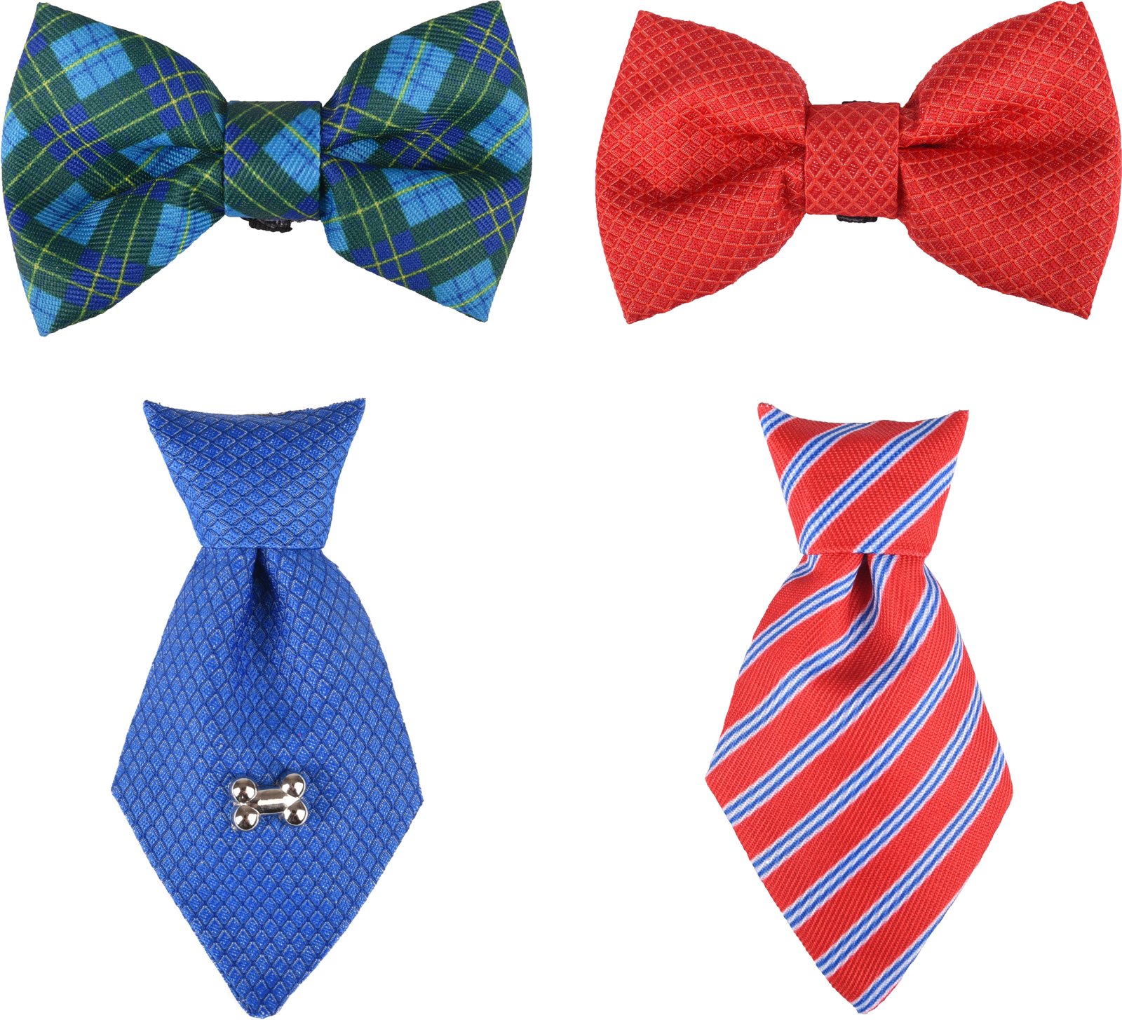 FL 518993 COLLAR ACCESSORY STOR BOW-BLUE/RED