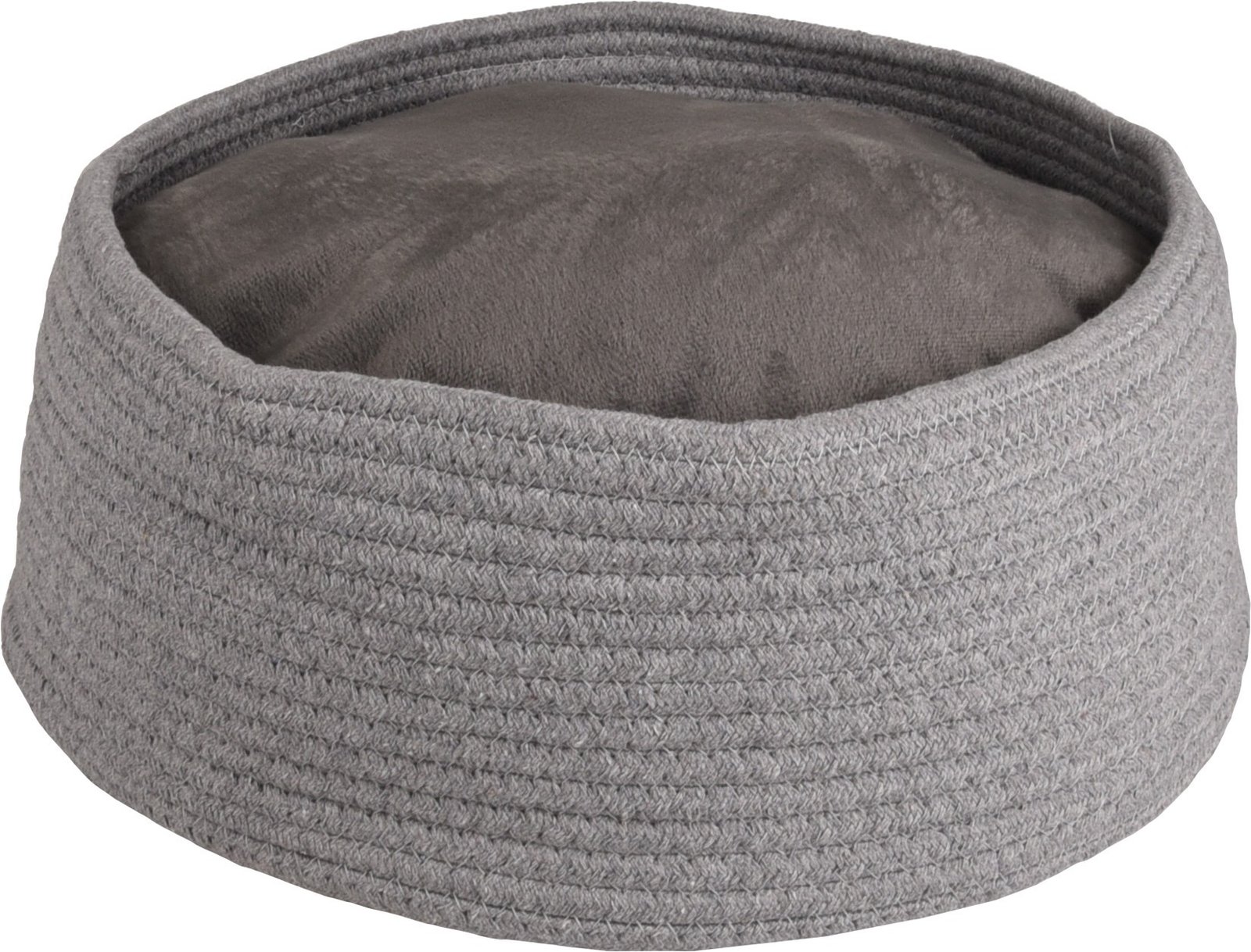 FL 560828 BASKET HEBE ROUND + CUSHION GREY DIA. 33x15CM