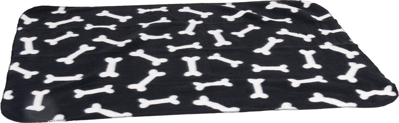 FL 514607 FLEECE BLANKET BLACK BONE 150x130CM