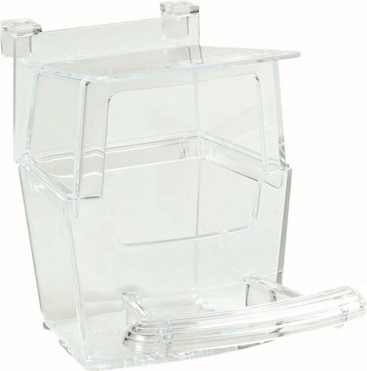 FL 100242 FEEDING DISH WITH HOOK WHITE