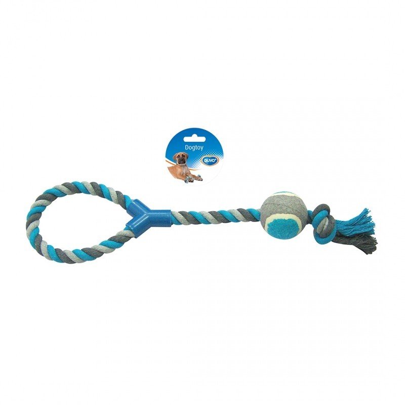 DV 4705046 TUG TOY KNOTTED COTTON LOOP TENNIS BALL
