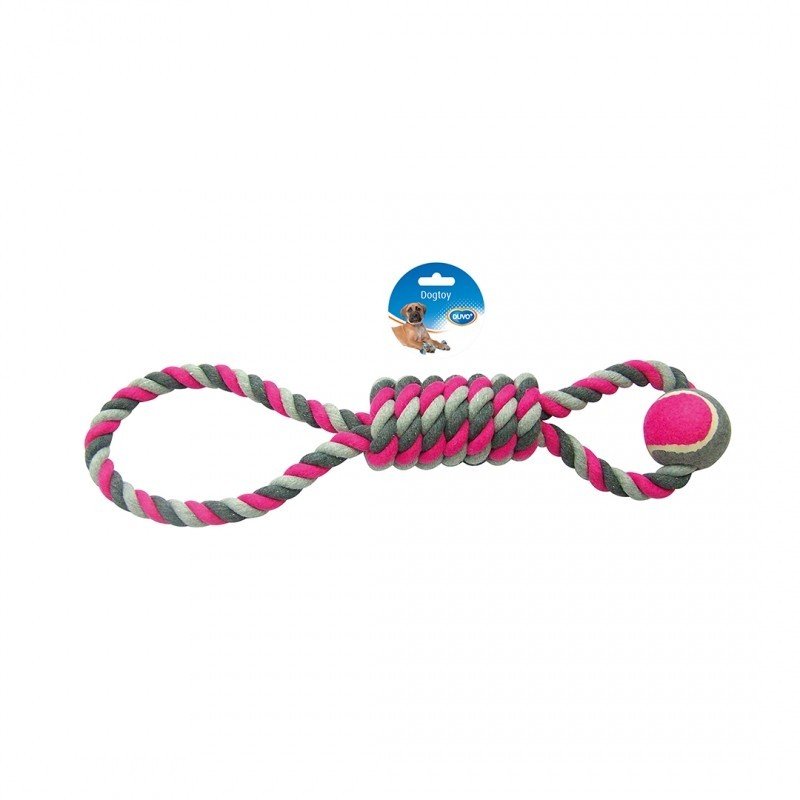 DV 4705050 TUG TOY KNOTTED COTTON PENDULUM TENNIS BALL