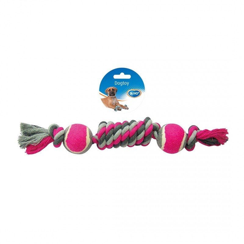 DV 4705049 TUG TOY KNOTTED COTTON DUMMY TENNIS BALL 2X