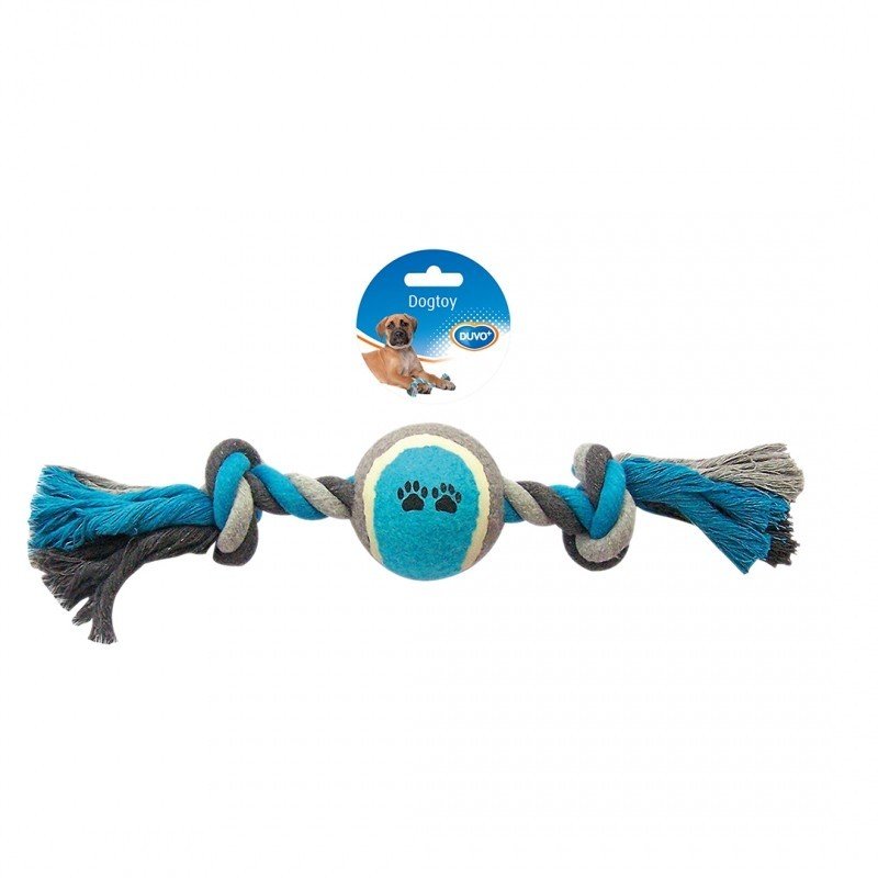 DV 4705053 TUG TOY KNOTTED COTTON 2 KNOTS TENNIS BALL