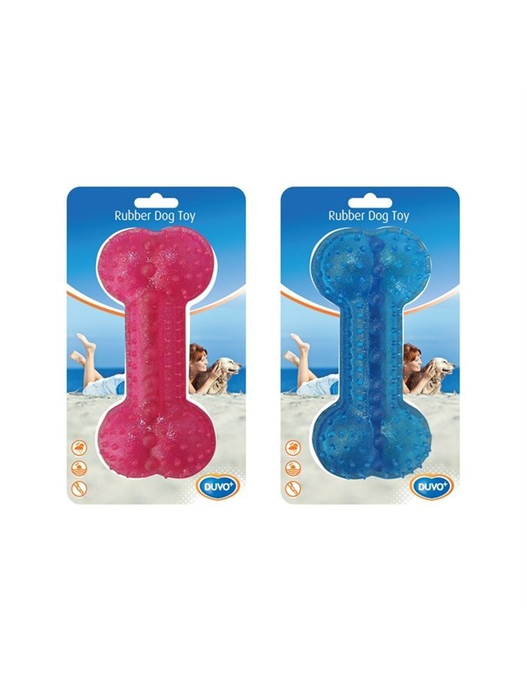 DV 1714534 TPR Bone Treat Dispenser 18cm blue/pink