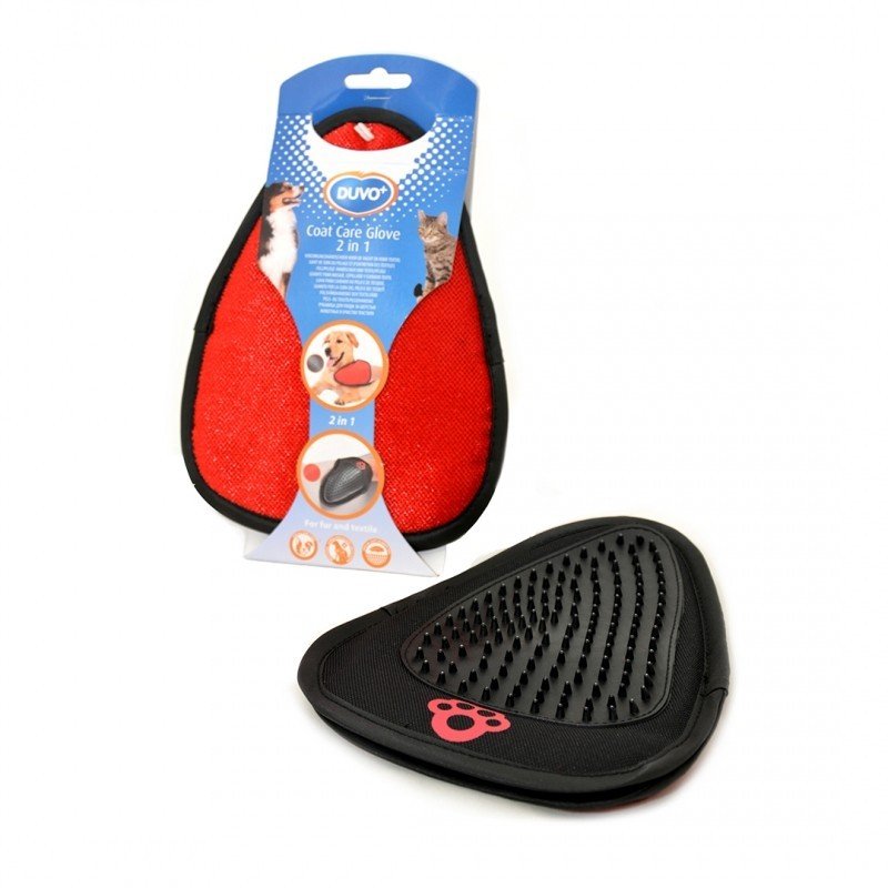 DV 470601 COAT CARE GLOVE 2 IN 1 21x15cm black/red