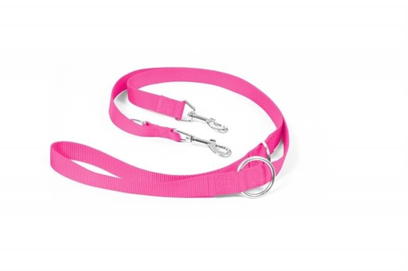 DV 0111000023 NYLON LEAD, ADJUSTABLE 200cm/25mm pink