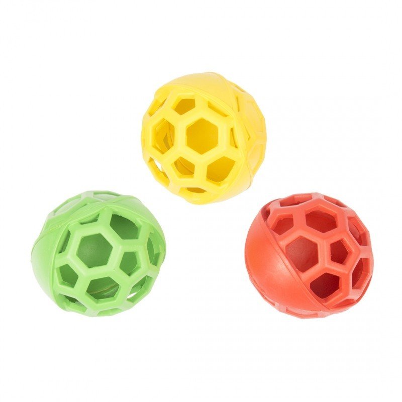 DV 400023 Rubber football half open mix (display) S - 7CM