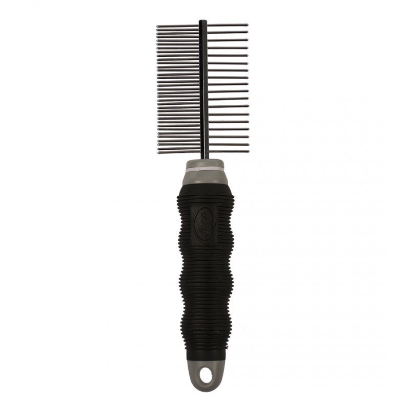 DV 10050 DUO DETANGLING COMB 35+18 PINS 35+18 pins black/grey