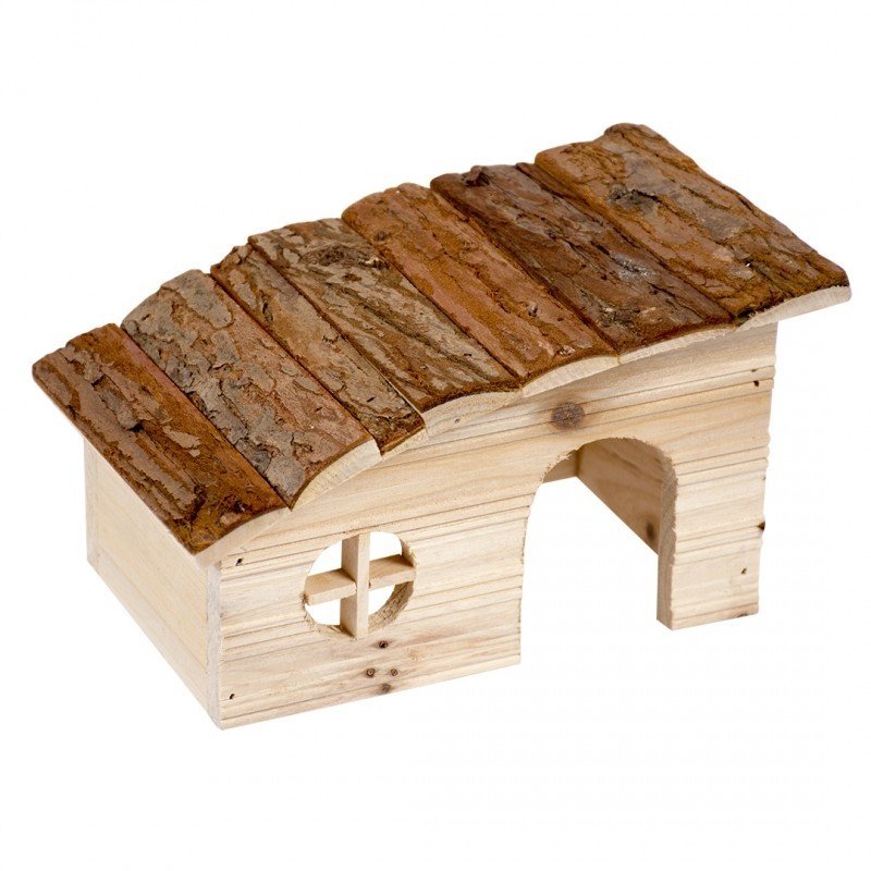 DV 10254 Small Animal Wooden Lodge Shed Roof 20x13x12cm
