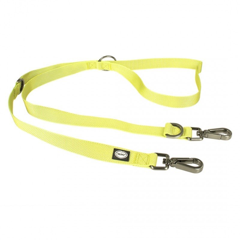 DV 10950 NORTH DUO LEASH NYLON 200cm/25mm neon yellow