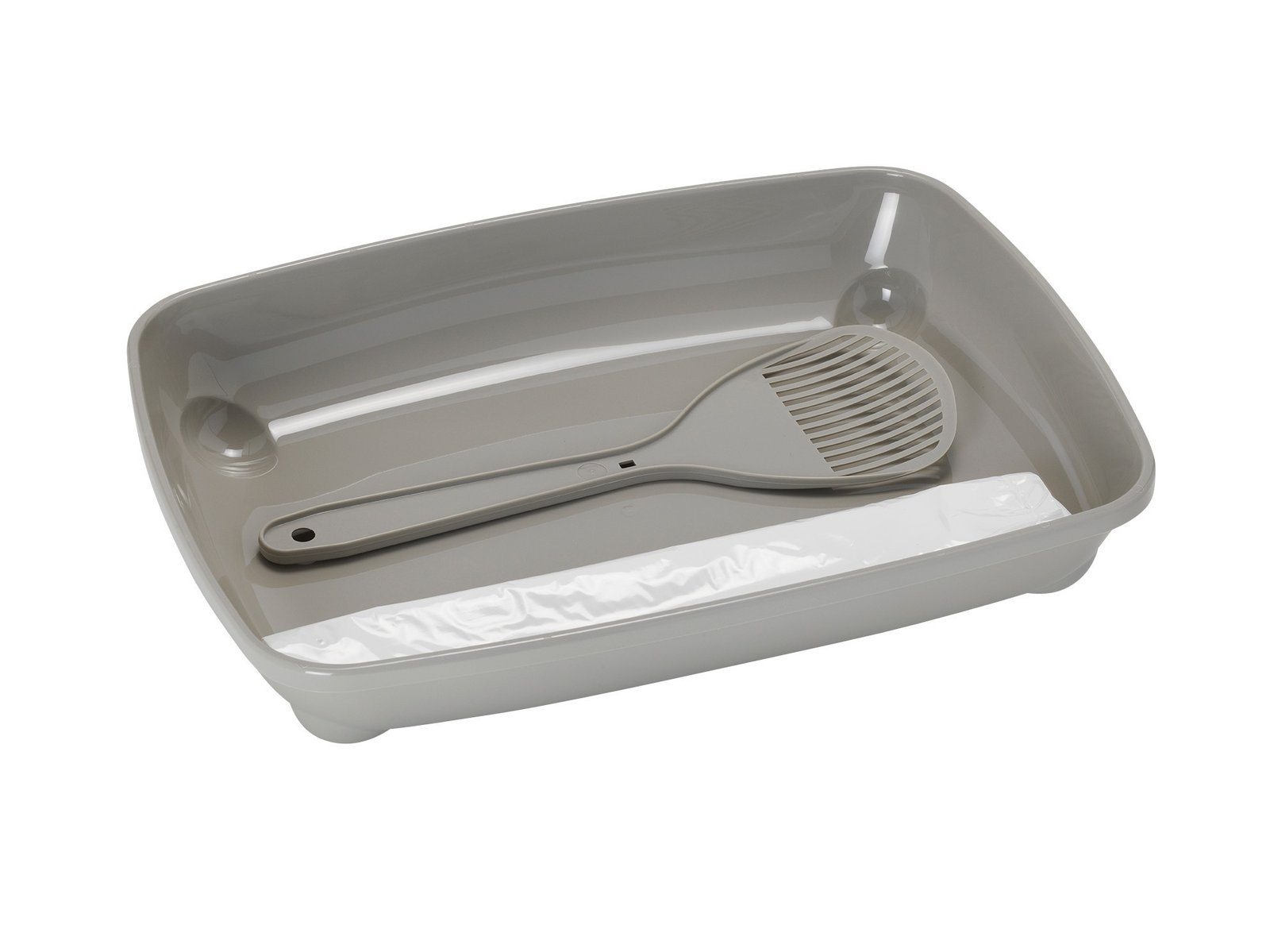 MO C120 Kitten Starterkit Set with Scoop -starter set(cinija, lopatica, kesa za izmet)- Warm Gray