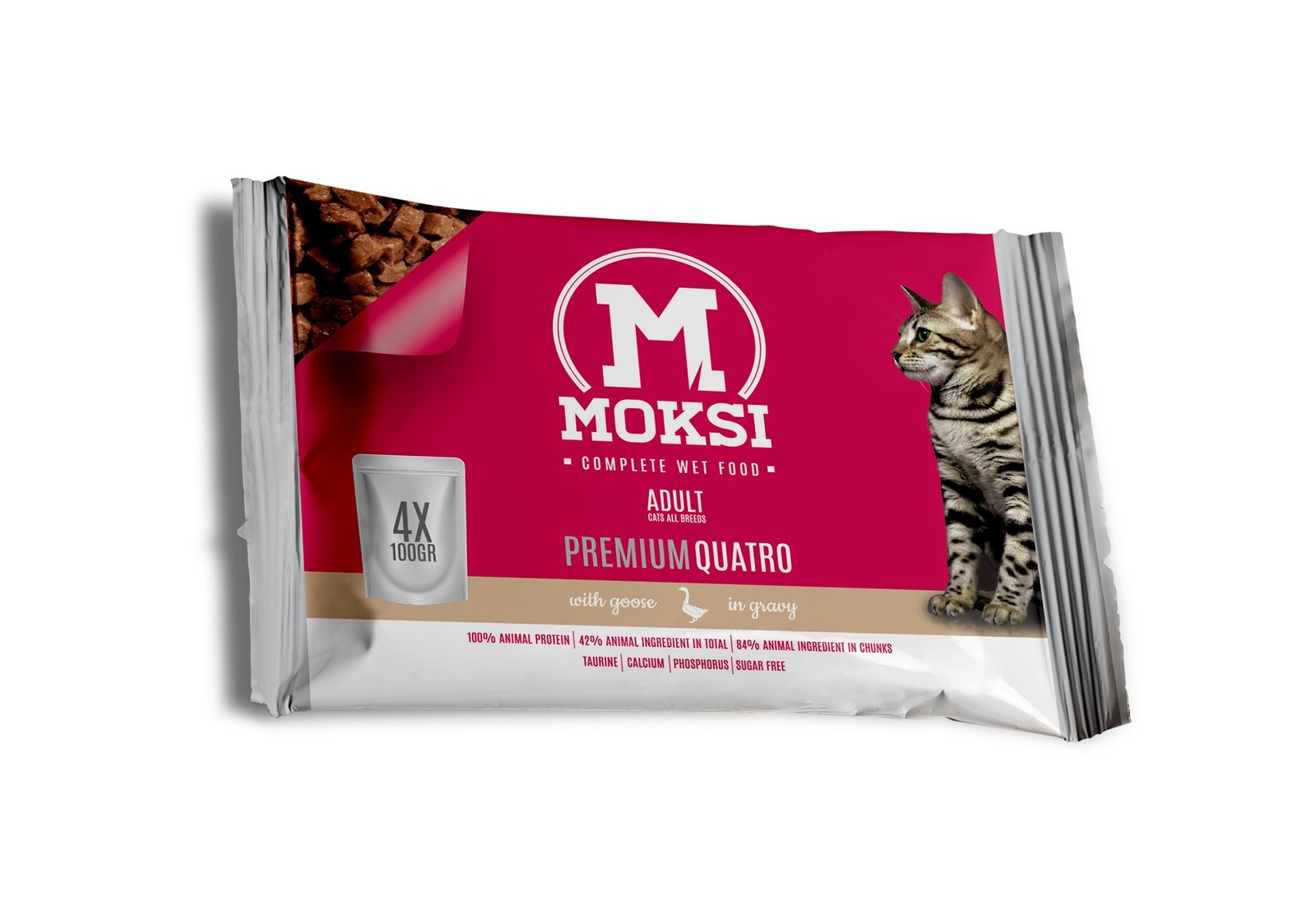 MMM 4x100gr Moksi preliv za macke guska u sosu 13/1