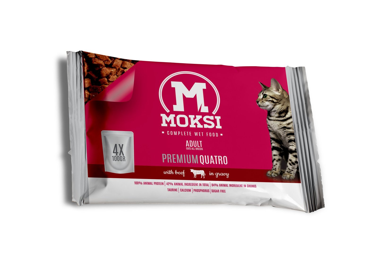 MMM 4x100gr Moksi preliv za macke govedina u sosu 13/1