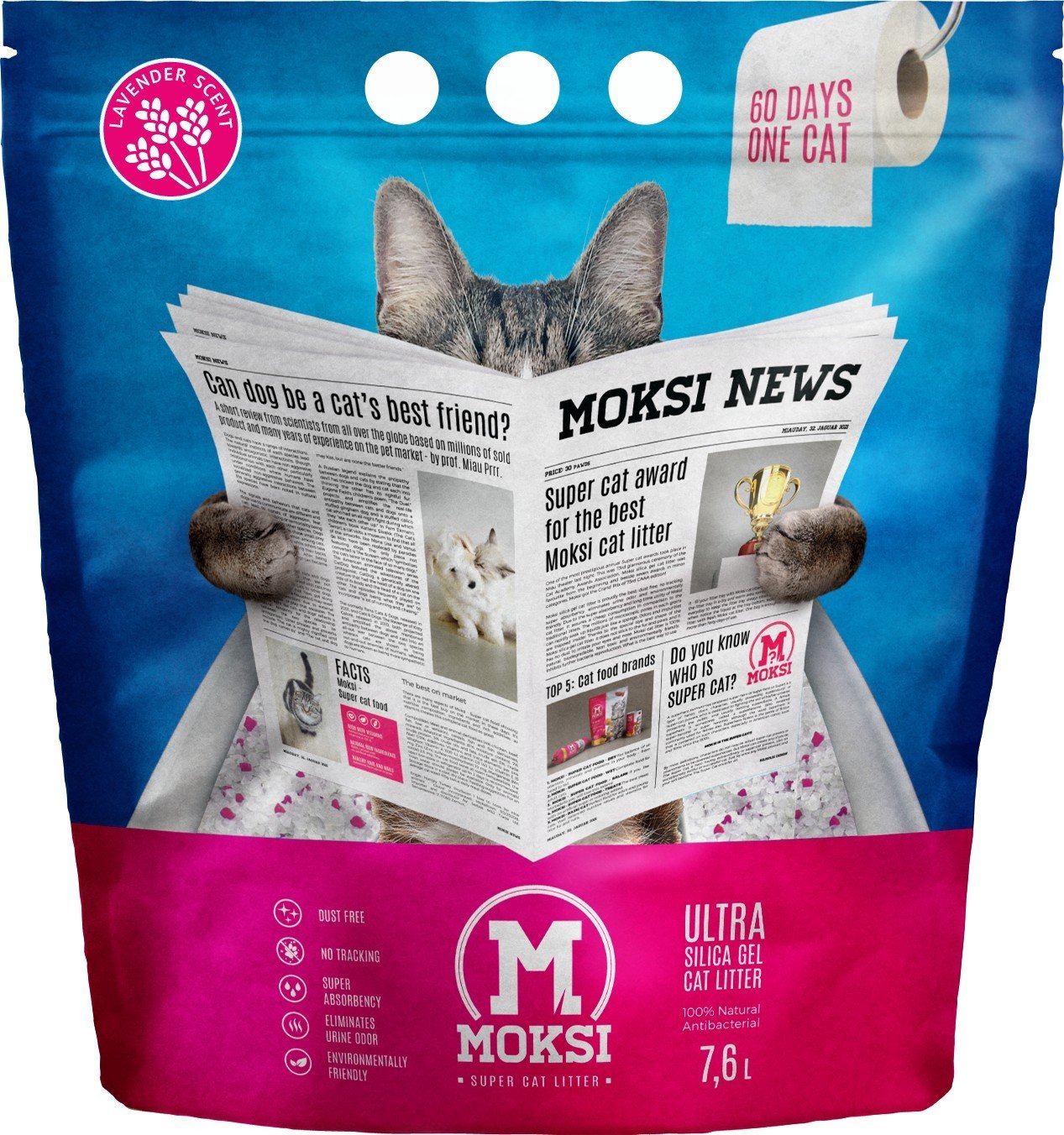 MMS 7.6L MOKSI posip za macke Lavanda