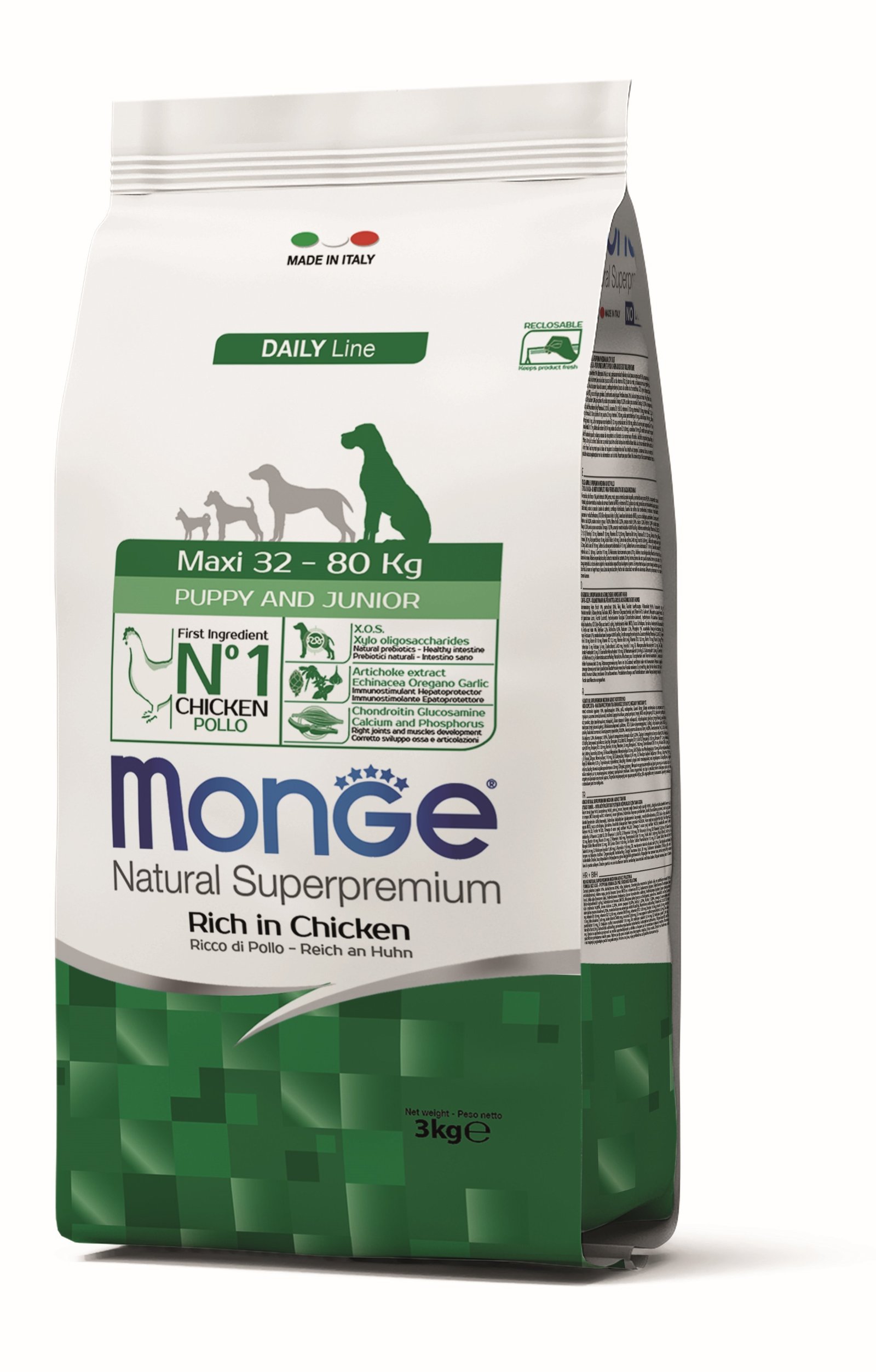 MGM 3kg Monge Dog Maxi P&J