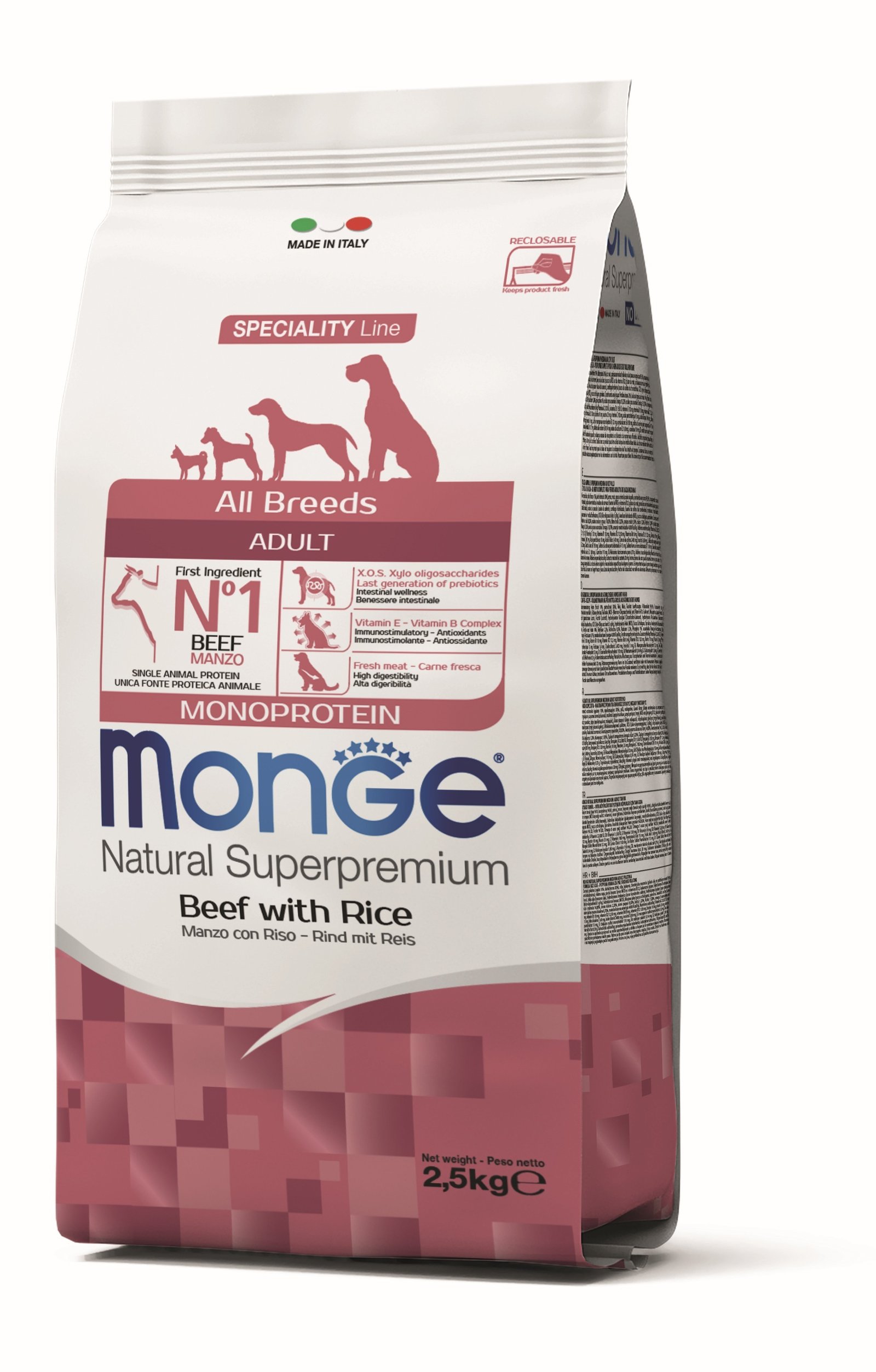 MGM 2.5kg Monge Dog All Breeds Adult govedina