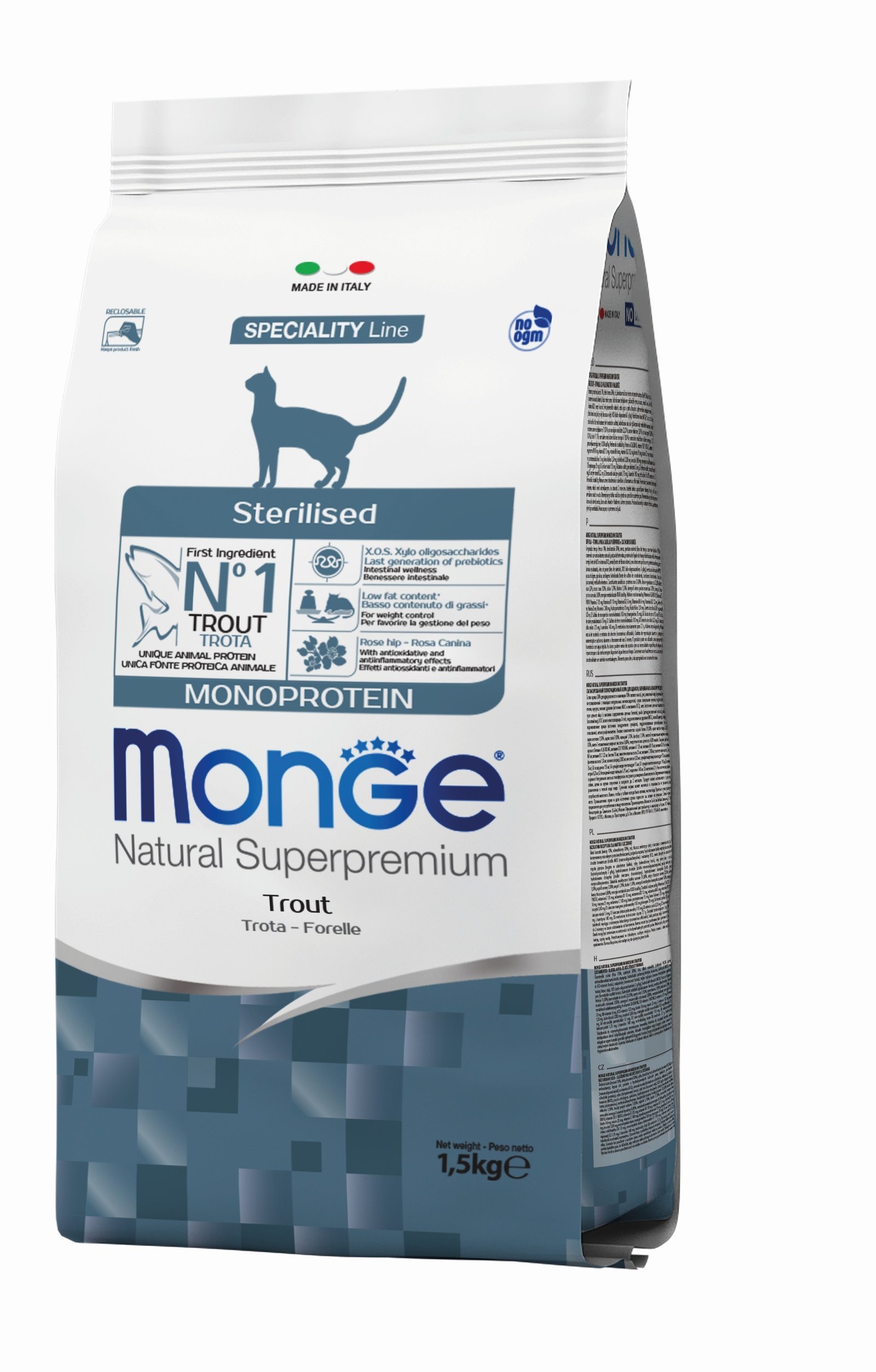 MGM 1.5kg Monge Cat monoprotein steril. Pastrmka