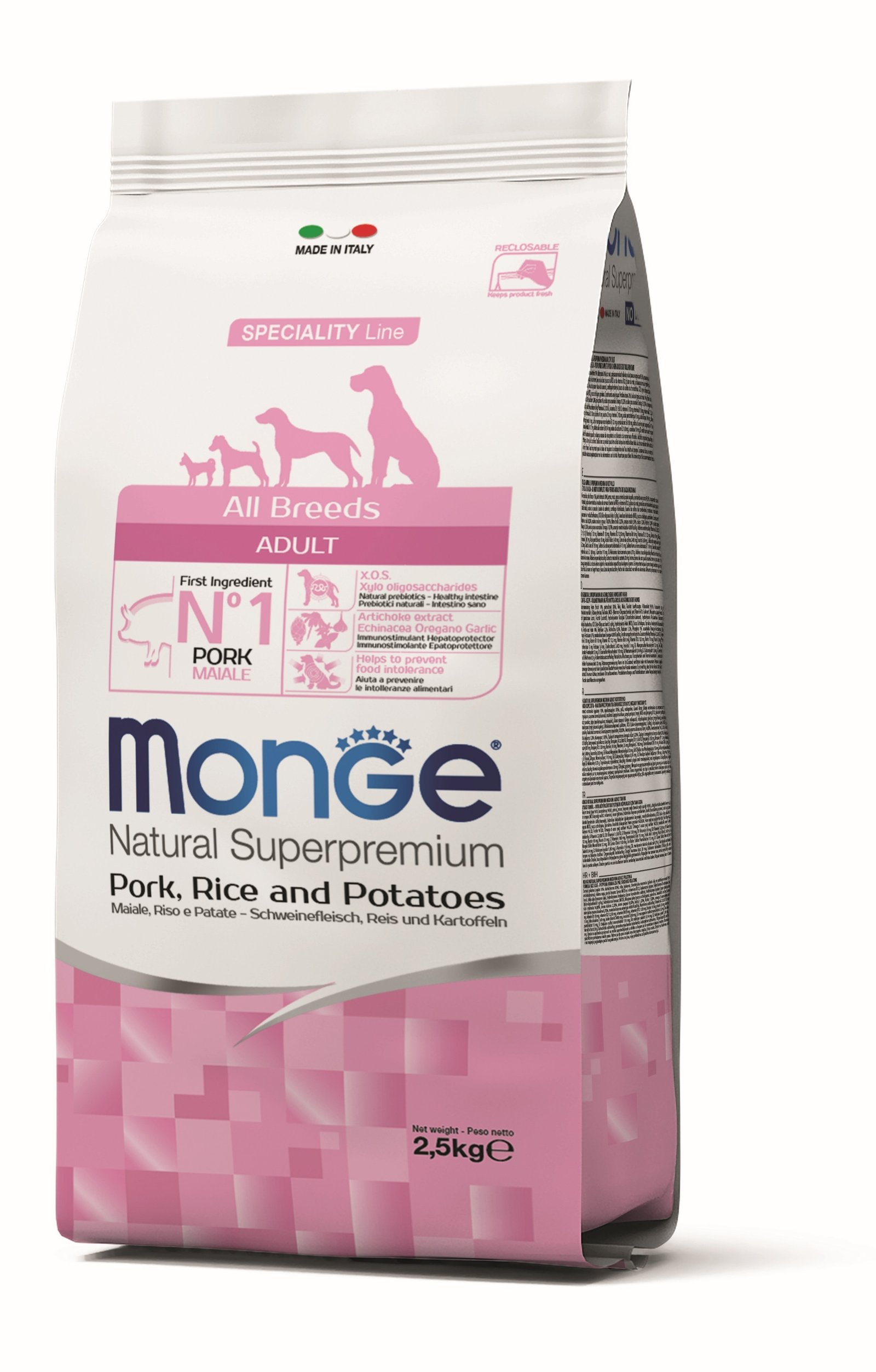 MGM 2.5kg Monge Dog All Breeds Adult svinjetina/riza/krompir