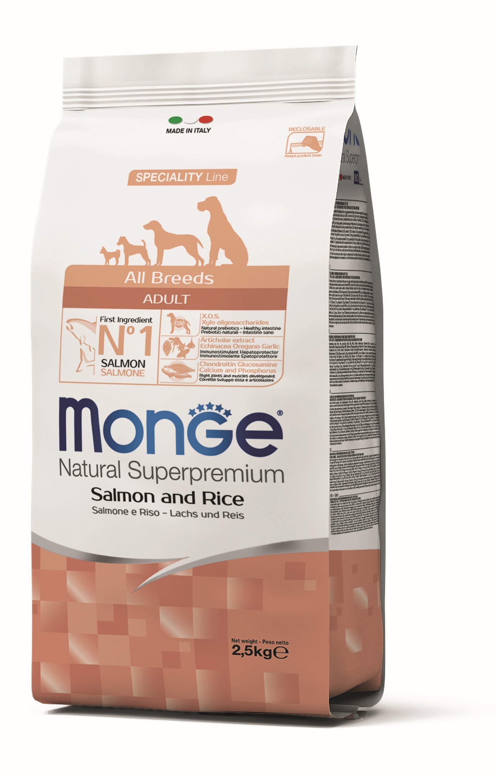 MGM 2.5kg Monge Dog All Breeds Adult losos/riza