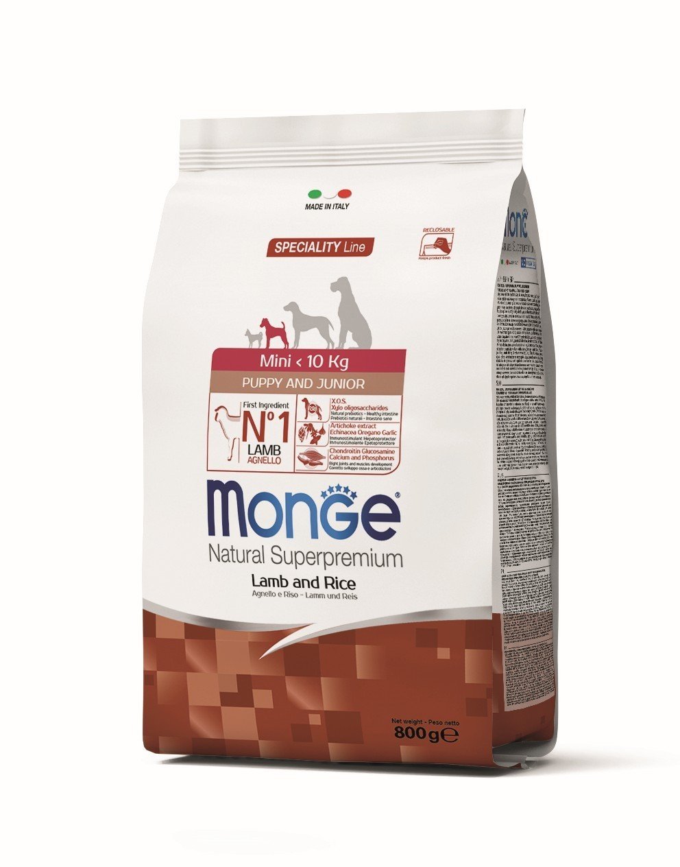 MGM 800gr Monge Dog Mini P&J jagnjetina/riza