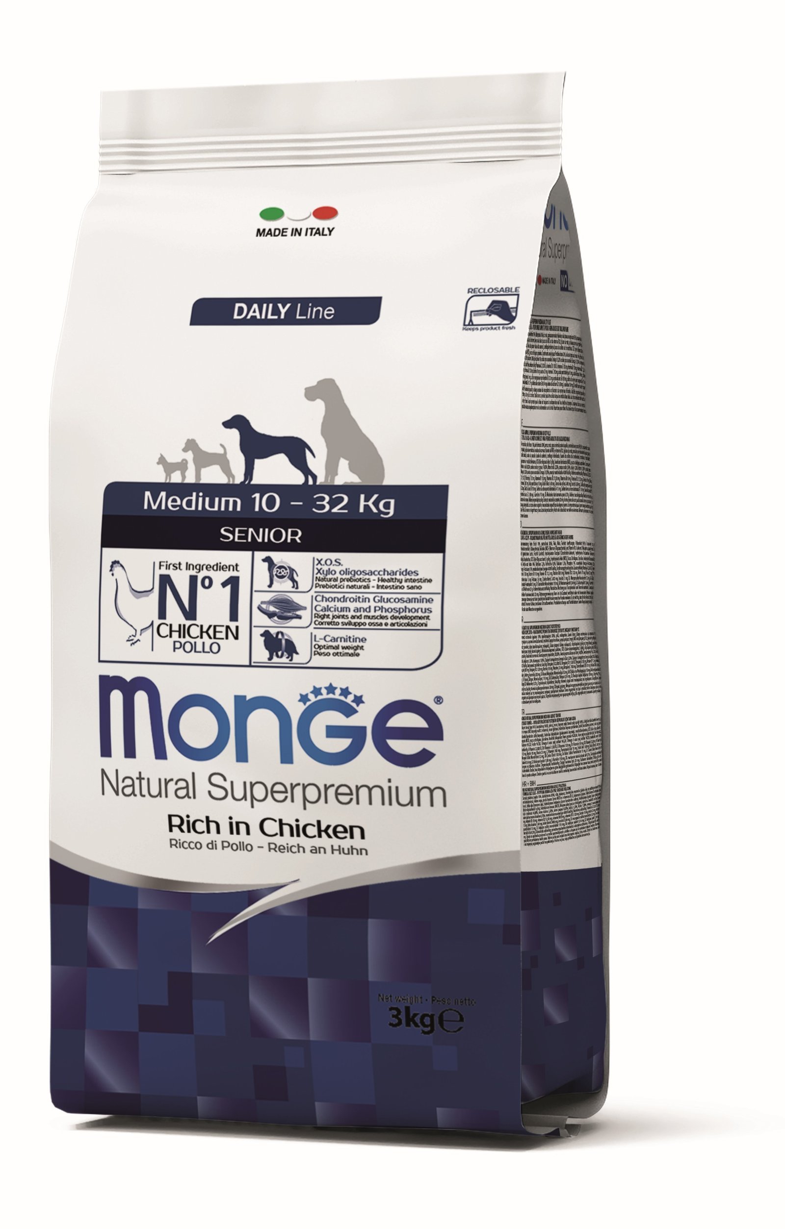 MGM 3kg Monge Dog Medium Senior