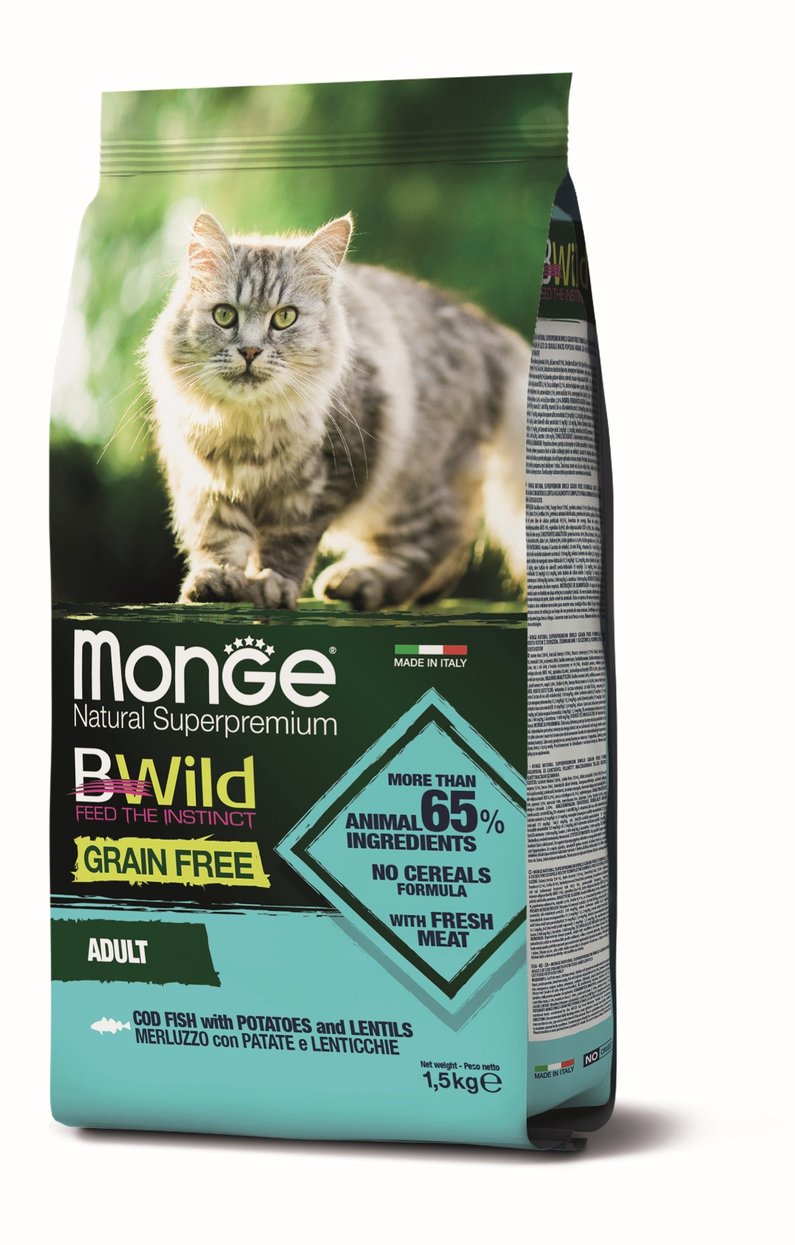 MGB 1.5kg Bwild Cat Grain Free bakalar/socivo/krompir