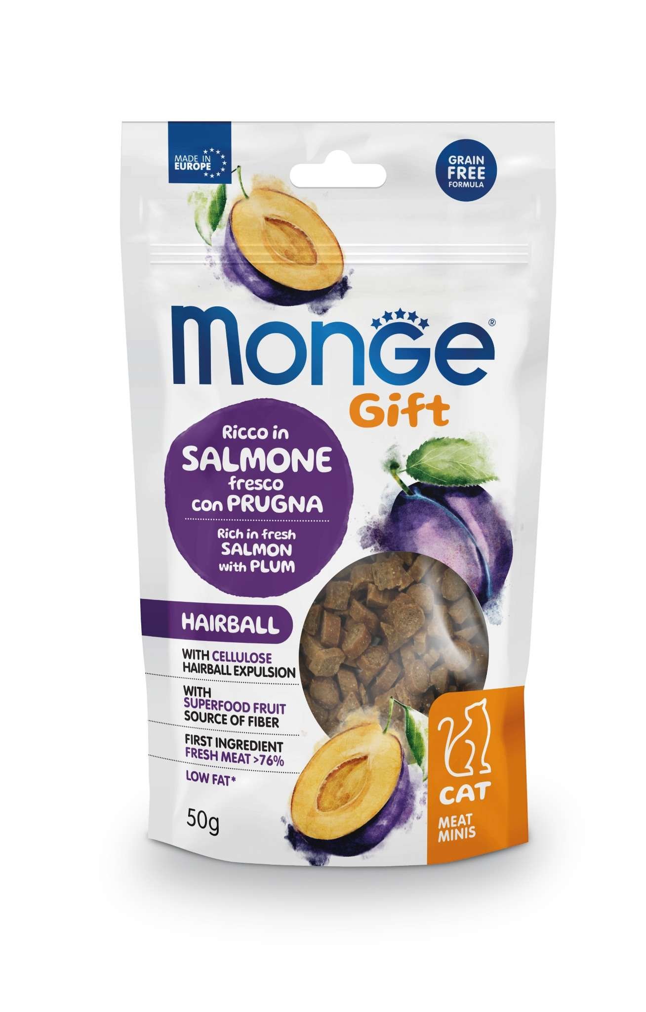 MGP 50gr Monge Gift Cat Hairball Salmon with plum
