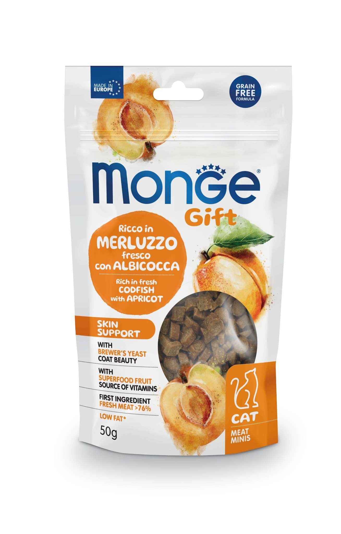 MGP 50gr Monge Gift Cat Skin support Codfish with apricot