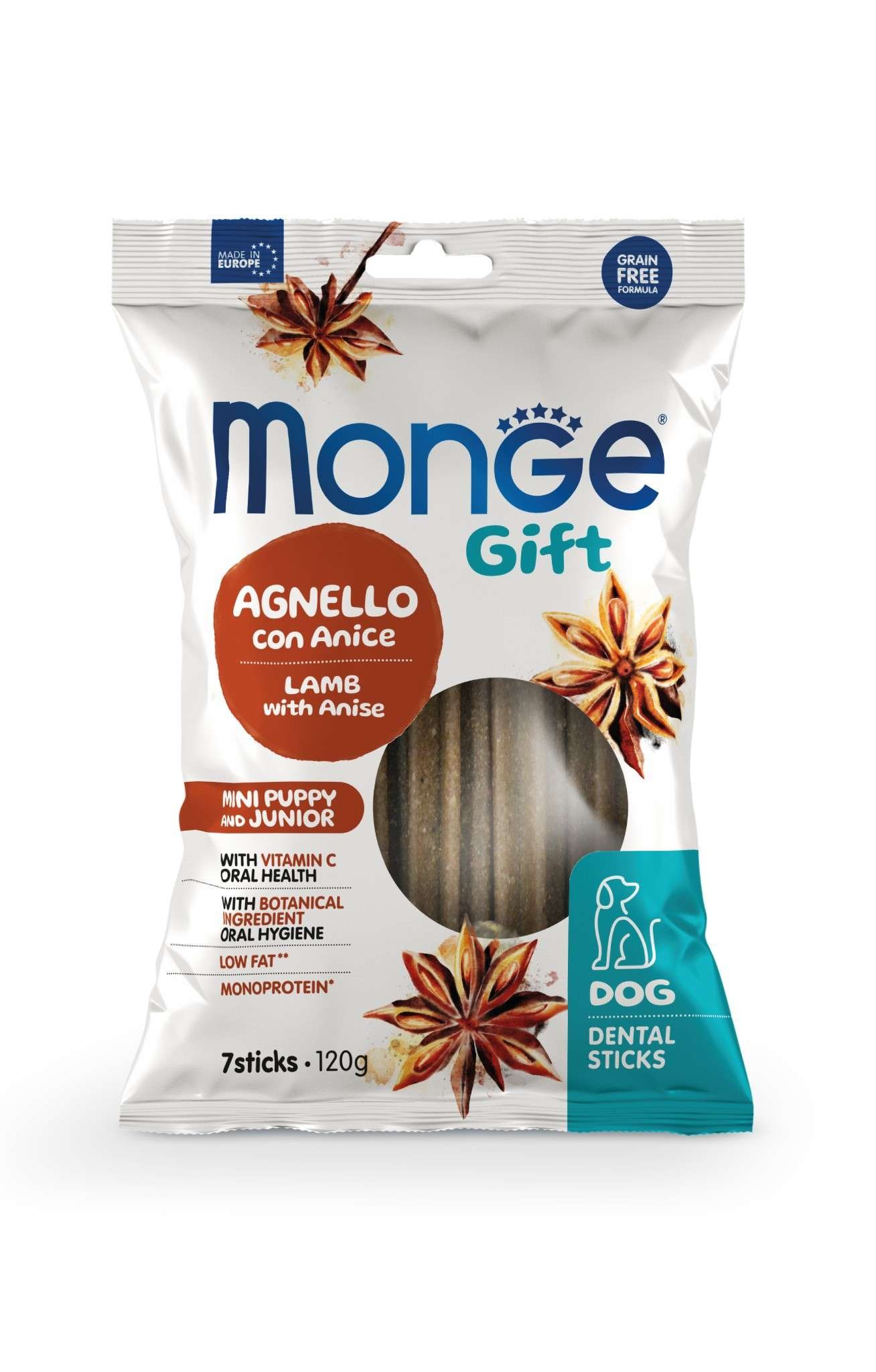 MGP 120gr Monge Gift Dog Puppy and Junior - mini Lamb with anise