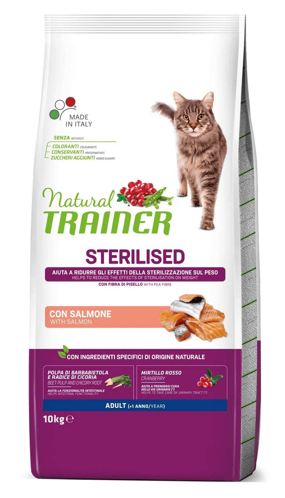 NF 10kg Tr. Natural CAT steri.  ADULT losos