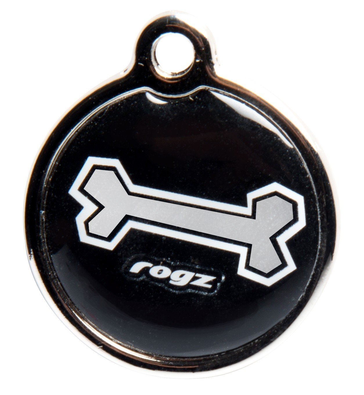 RO RIDM31CB RogZ ID Tag Large Metal Black Bone