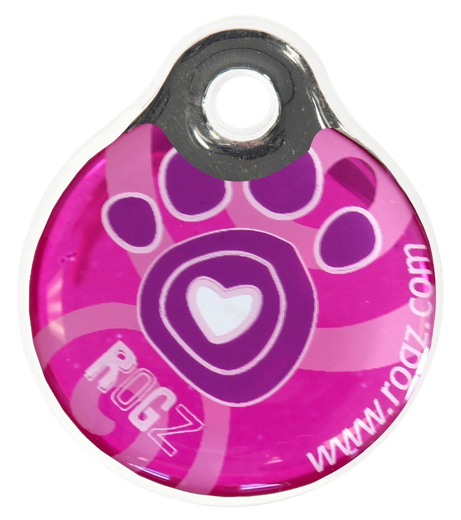 RO RIDR27CA RogZ ID Tag Small Pink Paw