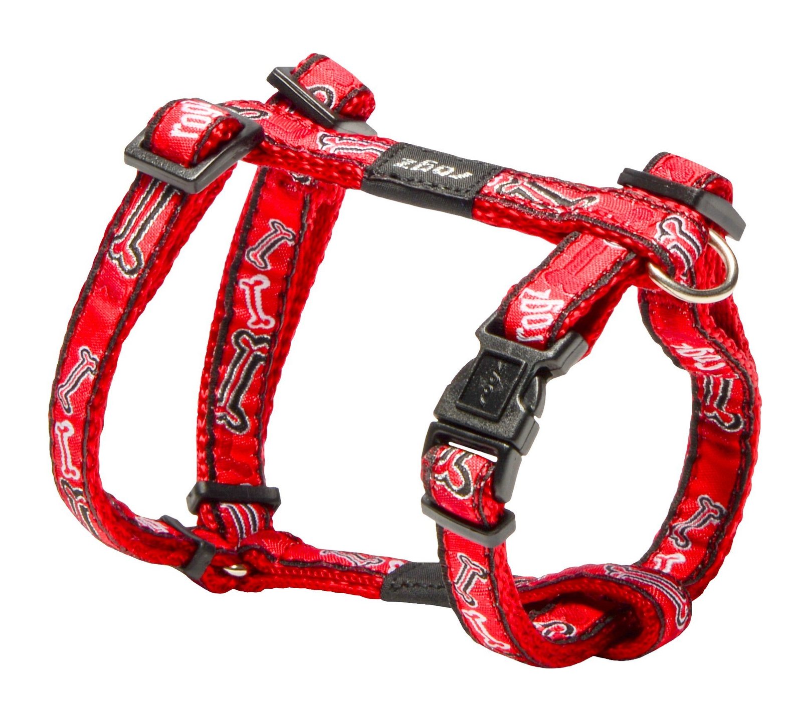 RO RSJ01CC H-HARNESS 11mm - 3/8 Red Rogz Bone