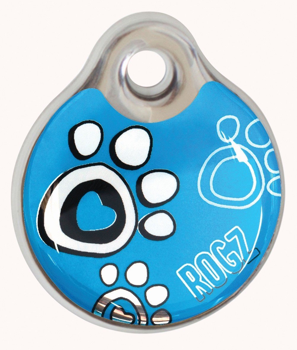 RO RIDR27CG RogZ ID Tag Small Turq Paw