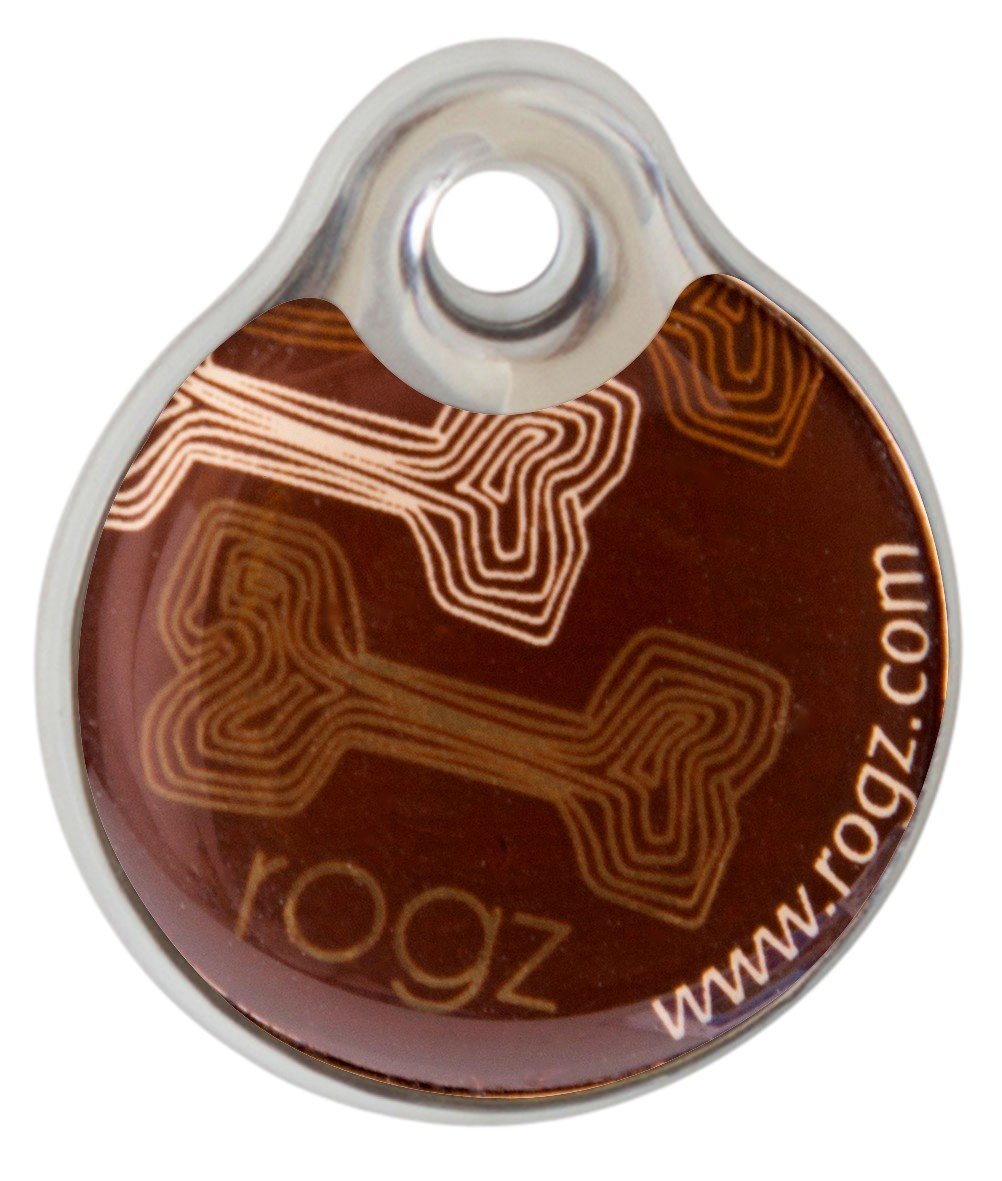 RO RIDR27CE RogZ ID Tag Small Mocha Bone