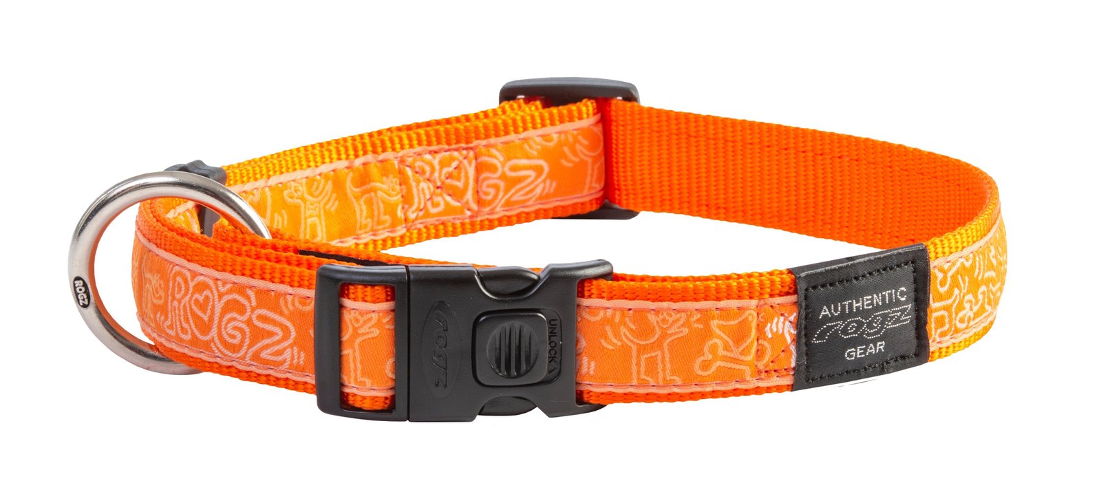 RO RHB02CP Armed Response Halsb. Orange Doodle-Orange XL