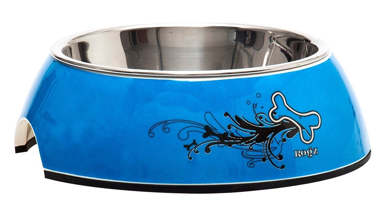 RO RBOWL01BK Rogz Bowlz Small TurQ Chrome