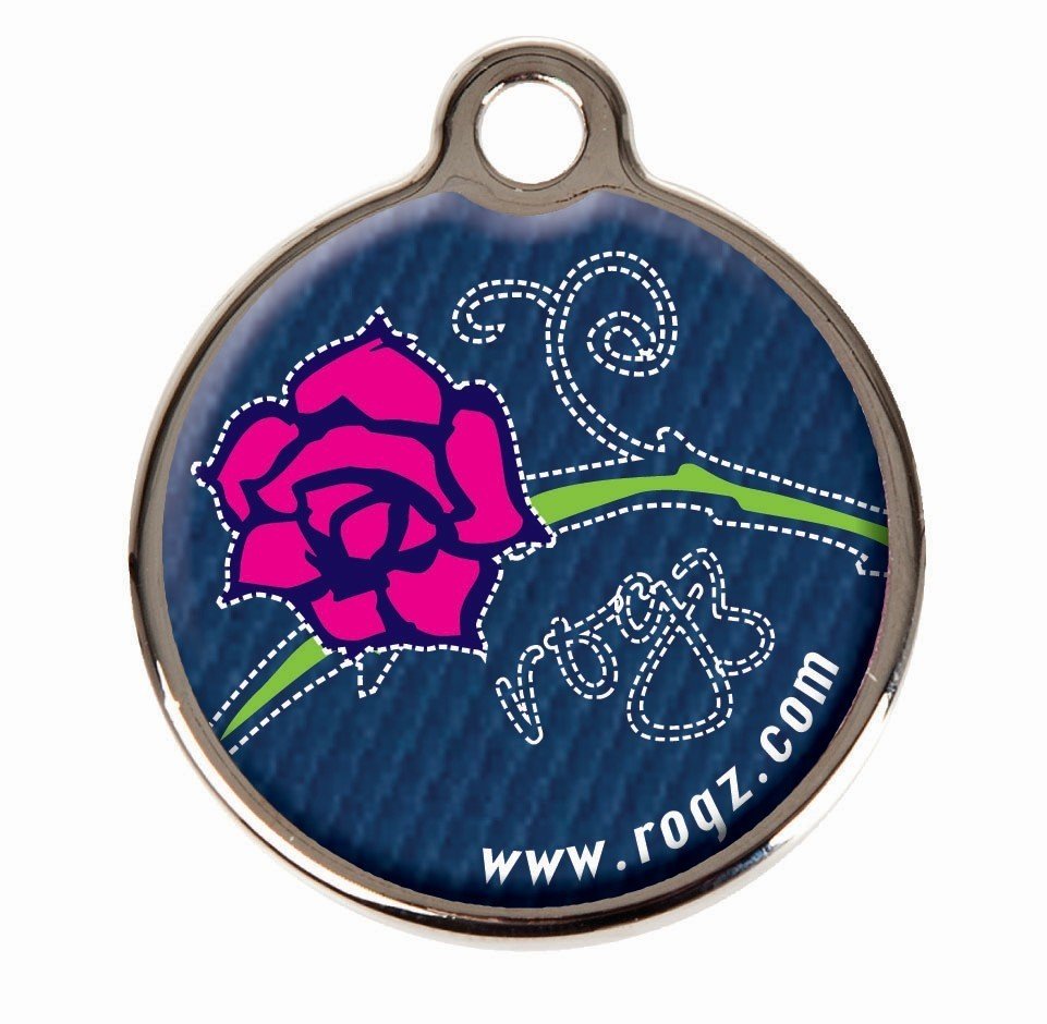 RO RIDM20BR METAL ID TAG  SMALL  Denim Rose