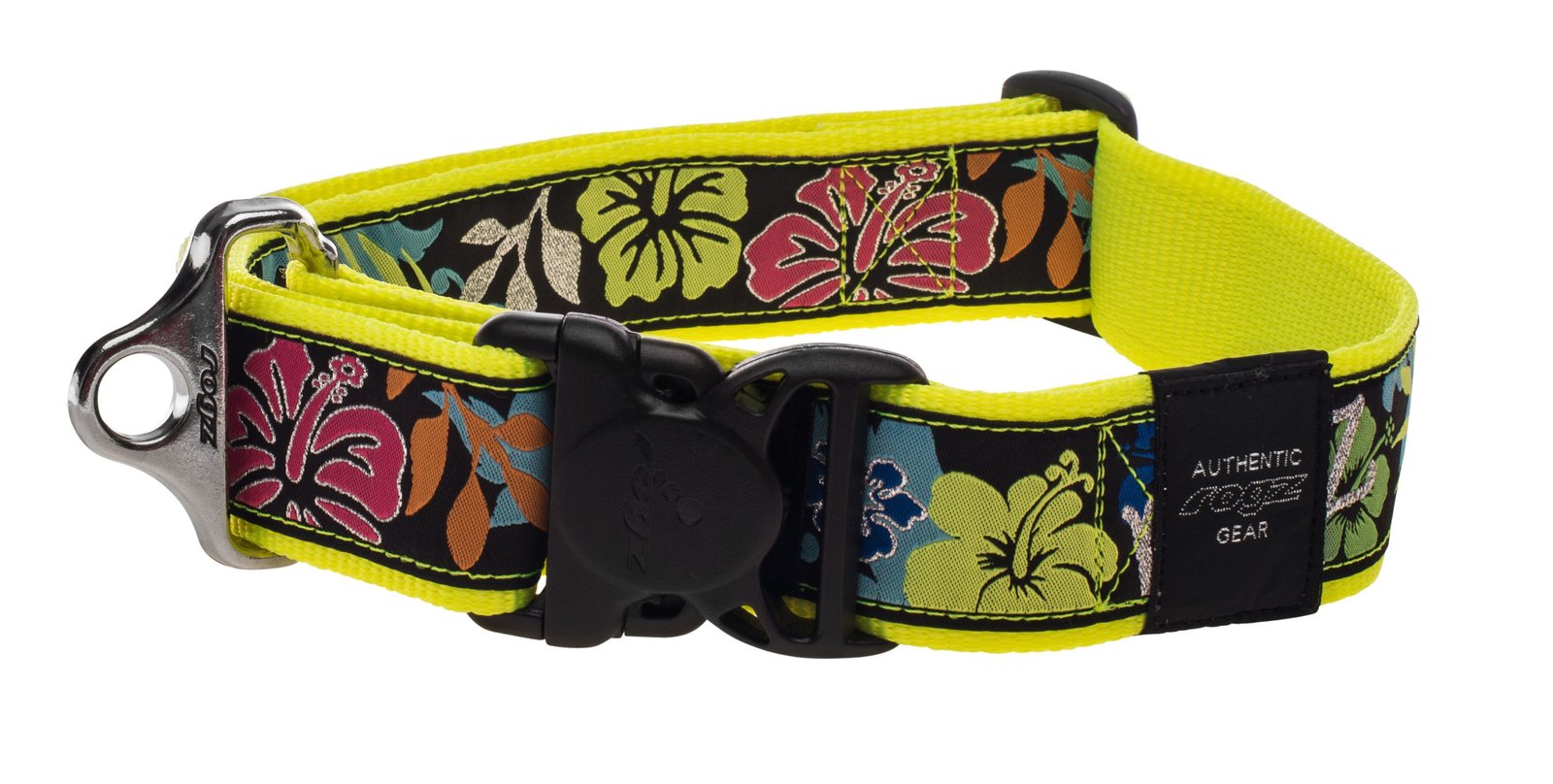 RO RHB04BU SIDE RELEASE COLLAR 40mm - 1 5/8  Dayglo Floral